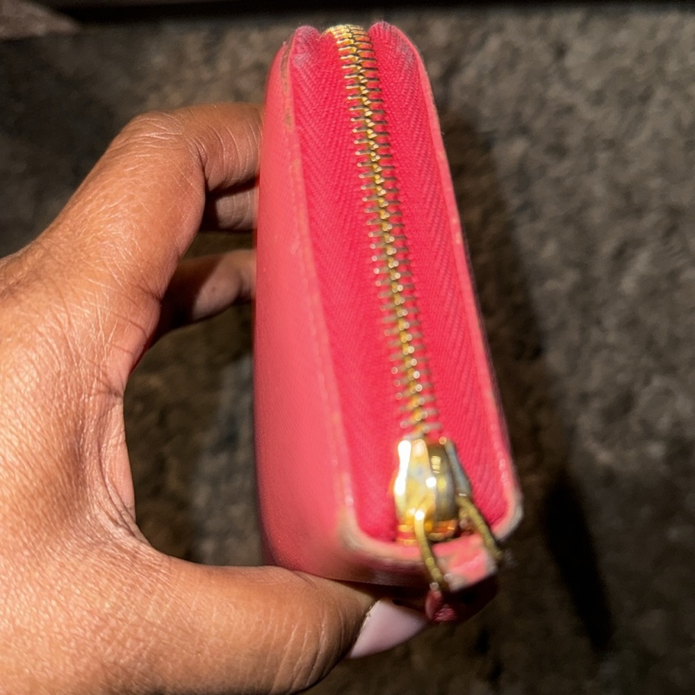 Prada Pink Women's Wallet with Bow in front EUC WITH MINOR RUBBING - Picture 4 of 11